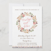 Rustic Boho Floral Wedding Invitations Kaart (Voorkant)