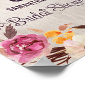 Rustic Boho Floral Welcome Poster Vrijgezellenfees (Hoek)