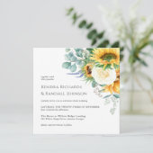 Rustic Boho Floral - Zonnebloemen Kaart (Staand voorkant)