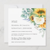 Rustic Boho Floral - Zonnebloemen Kaart (Voorkant)