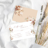 Rustic Boho Garden Meal Choice Carte RSVP