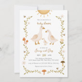 Rustic Boho Goose Baby shower Uitnodiging (Voorkant)
