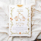 Rustic Boho Goose Baby shower Uitnodiging