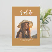 Rustic Boho Graduation Photo Party Invitation (Debout devant)