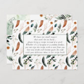 Rustic Boho Greenery Vrijgezellenfeest Recipe Briefkaart (Voorkant / Achterkant)