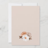 Rustic Boho Herfst Floral Engagement Party Kaart (Achterkant)