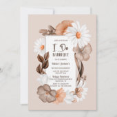 Rustic Boho Herfst Floral I do Barbecue Verloving Kaart (Voorkant)