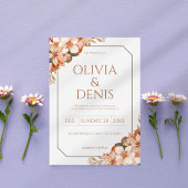 Rustic Boho Herfst Floral Wedding Kaart