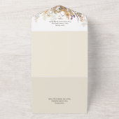 Rustic Boho Herfst Wildbloemen QR-code All In One Uitnodiging (Buitenkant)