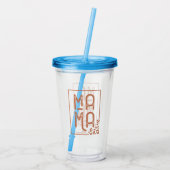 Rustic Boho Mama Acryl Drinkbeker (Achterkant)