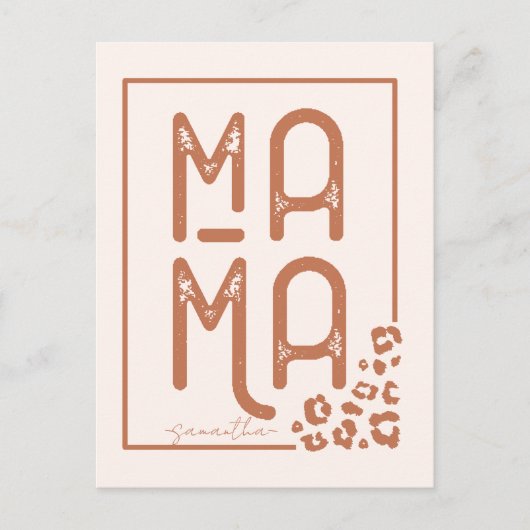 Rustic Boho Mama Briefkaart (Voorkant)