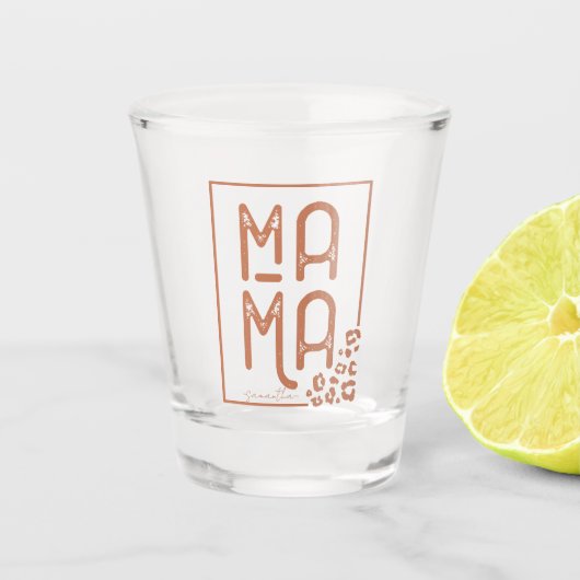 Rustic Boho Mama Shot Glas (Voorkant)