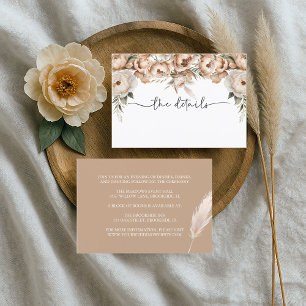 Rustic Boho Mariage Détails Carte de boîtier