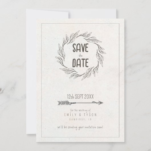 Rustic Boho Mariage Modèle photo ID1109 (Devant)