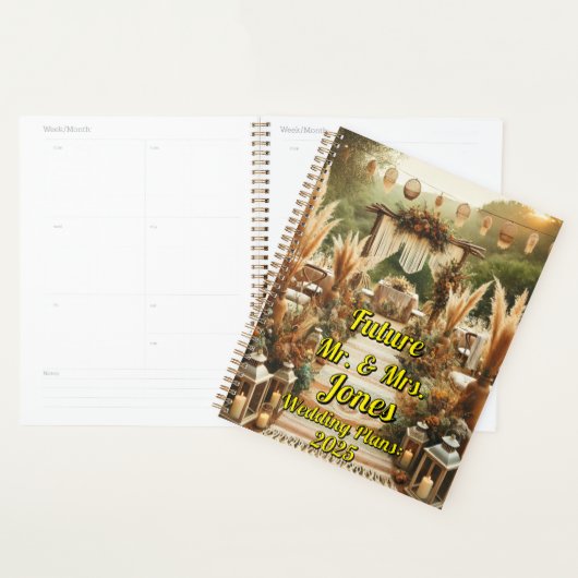 Rustic Boho Mariage - Mr & Mrs Personnalisable (Devant avec enveloppe)