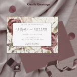 Rustic Boho Marsala Cream Floral Invitation<br><div class="desc">Elements: elegant watercolor roses and greenery around a delicate frame.  Your names and information appear in modern serif fonts. Colors: burgundy,  marsala,  cream,  green,  brown. Themes: boho,  bohemian,  rustic,  fall,  autumn,  winter,  earth tones,  neutrals,  vintage. Collection: Rustic Boho Marsala Cream Floral Wedding Collection. Product Type: Wedding Invitations</div>
