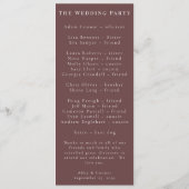 Rustic Boho Marsala Cream Floral Programma (Achterkant)