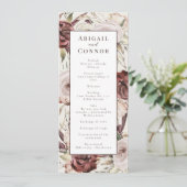 Rustic Boho Marsala Cream Floral Programma (Staand voorkant)