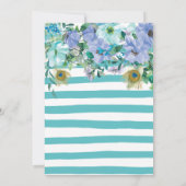Rustic Boho Mint Green Blue Floral 30th Birthday Kaart (Achterkant)