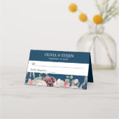 Rustic Boho navy blue card (Voorkant)