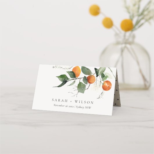 Rustic Boho Oranje Blossom Botanical Wedding (Voorkant)