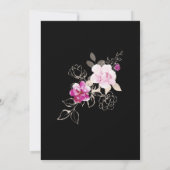 Rustic Boho Paars Pink Floral Vrijgezellenfeest Kaart (Achterkant)