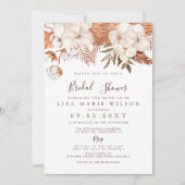 Rustic Boho Pampas Grass Vrijgezellenfeest Kaart (Voorkant)