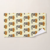 Rustic Boho Pattern - Cowboy Boots met zonnebloeme Bad Handdoek (Handdoek)