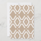 Rustic Boho Pattern faux kraft, white Kaart (Achterkant)