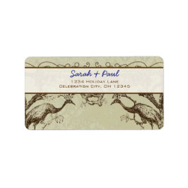 Rustic Boho Peacock Return Address Label