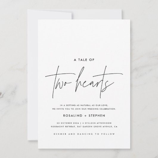 Rustic Boho Photo Wedding Invitation (Dos)