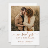 Rustic Boho Photo Wedding  Save The Date (Voorkant / Achterkant)