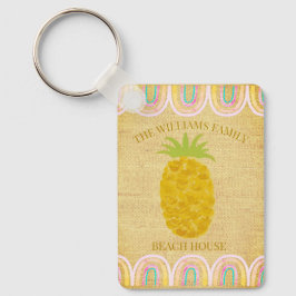 Rustic Boho Pineapple Sleutelhanger