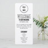 Rustic Boho Programme de mariage de la grange avec (Debout devant)