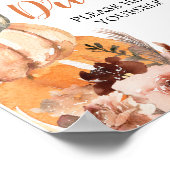 Rustic Boho Pumpkin Baby shower Drink Poster (Hoek)