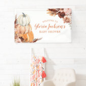 Rustic Boho Pumpkin Baby shower Grote banner (Insitu)