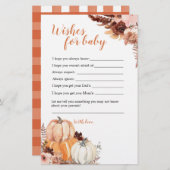 Rustic Boho Pumpkin-douche wenst Baby (Voorkant / Achterkant)