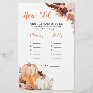 Rustic Boho Pumpkin Hoe oud waren de ouders?