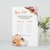 Rustic Boho Pumpkin Hoe oud waren de ouders? (Staand voorkant)