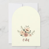 Rustic Boho Red Roses Floral Wedding Kaart (Achterkant)