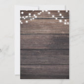 Rustic Boho Romantic Wedding Invitation Kaart (Achterkant)