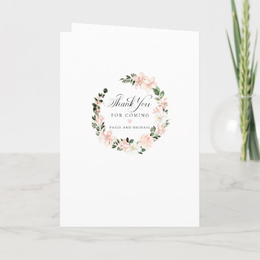 Rustic Boho rose Floral Mariage programme de livre (Dos)