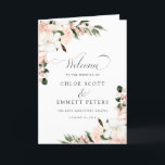 Rustic Boho rose Floral Mariage programme de livre<br><div class="desc">Prenez la bonne humeur lorsque vous créez votre propre programme de livret mariage. Personne ne sait ce que vous voulez mieux que vous. Commencez par cette élégante modèle à fleurs roses. Ajoutez facilement les détails de votre cérémonie de mariage. Vérifiez les éléments de coordination de la collection Summer Blush. Il...</div>