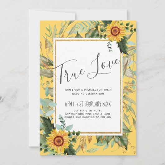 Rustic BOHO Sunflower Greenery Wedding (Voorkant)
