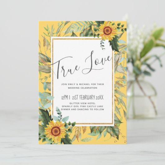 Rustic BOHO Sunflower Greenery Wedding (Staand voorkant)