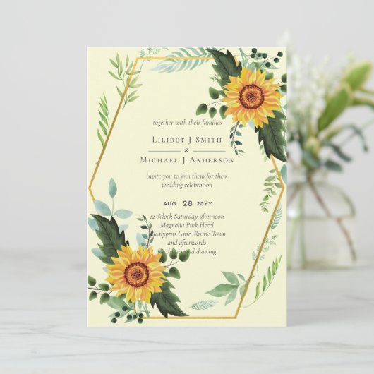 Rustic BOHO Sunflower Greenery Wedding (Staand voorkant)