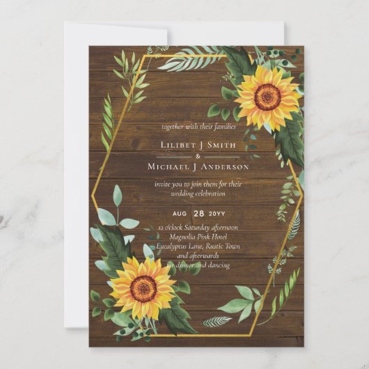 Rustic BOHO Sunflower Greenery Wedding (Voorkant)