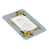 Rustic BOHO Sunflower Greenery Wedding Magneet (Rechterzijde)