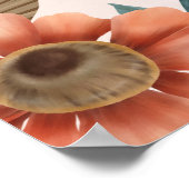 Rustic Boho Terracotta Floral Mariage Affiche de b (Coin)