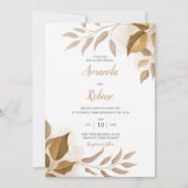 Rustic Boho verlaat huwelijksuitnodiging Kaart (Voorkant)